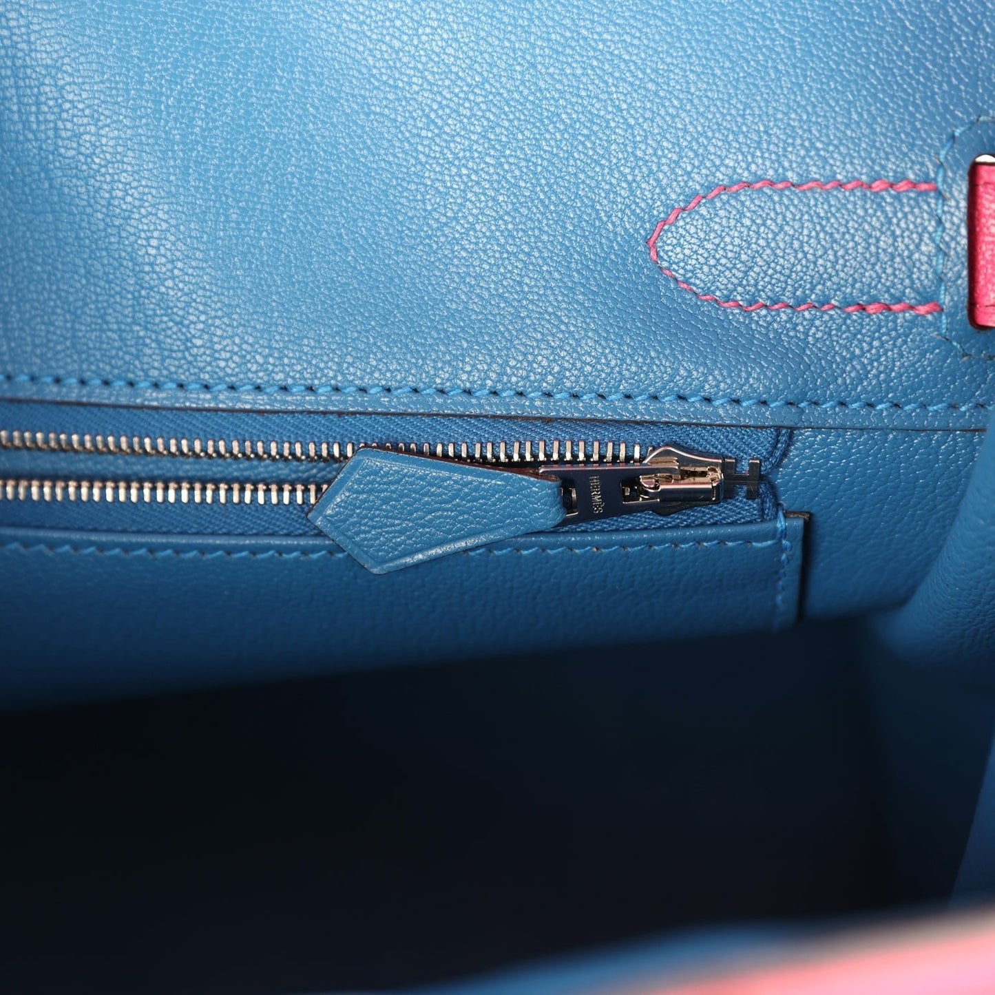 Hermes Special Order (HSS) Birkin 30 Rose Tyrien Verso Chevre Mysore Palladium Hardware