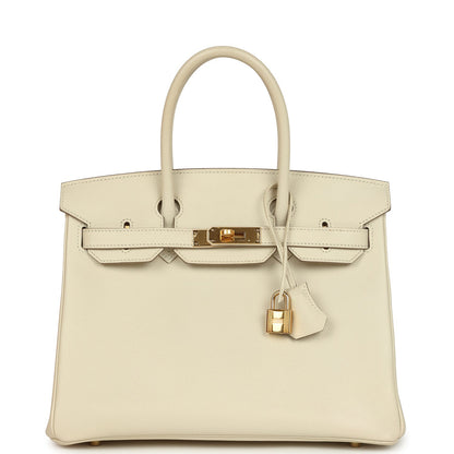 Hermes Birkin 30 Craie Epsom Gold Hardware