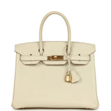 Hermes Birkin 30 Craie Epsom Gold Hardware