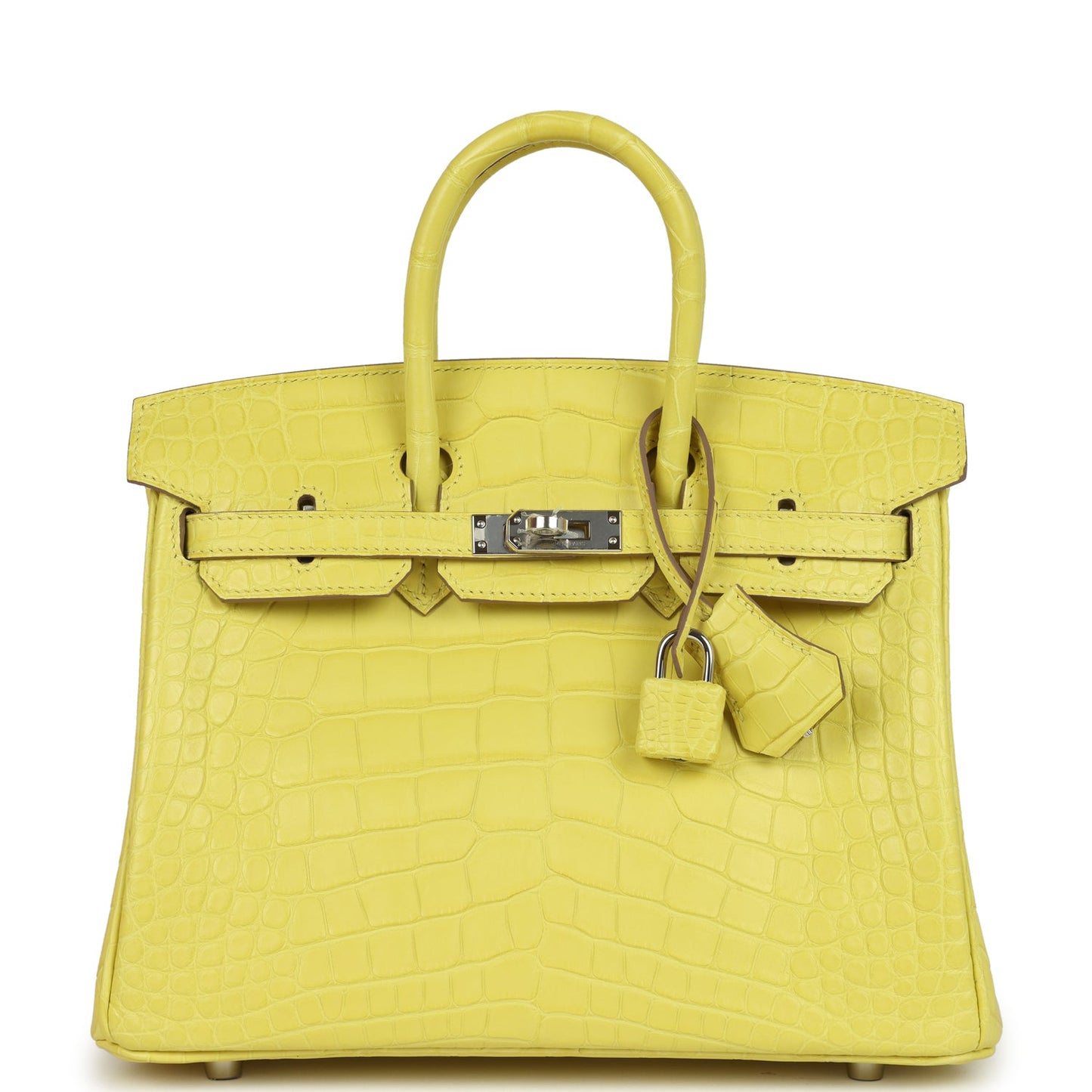 Hermes Birkin 25 Lime Matte Alligator Palladium Hardware