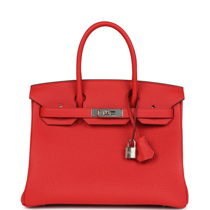 Hermes Birkin 30 Rouge Radieux Togo Palladium Hardware