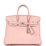 Hermes Birkin 25 Rose Sakura Swift Palladium Hardware
