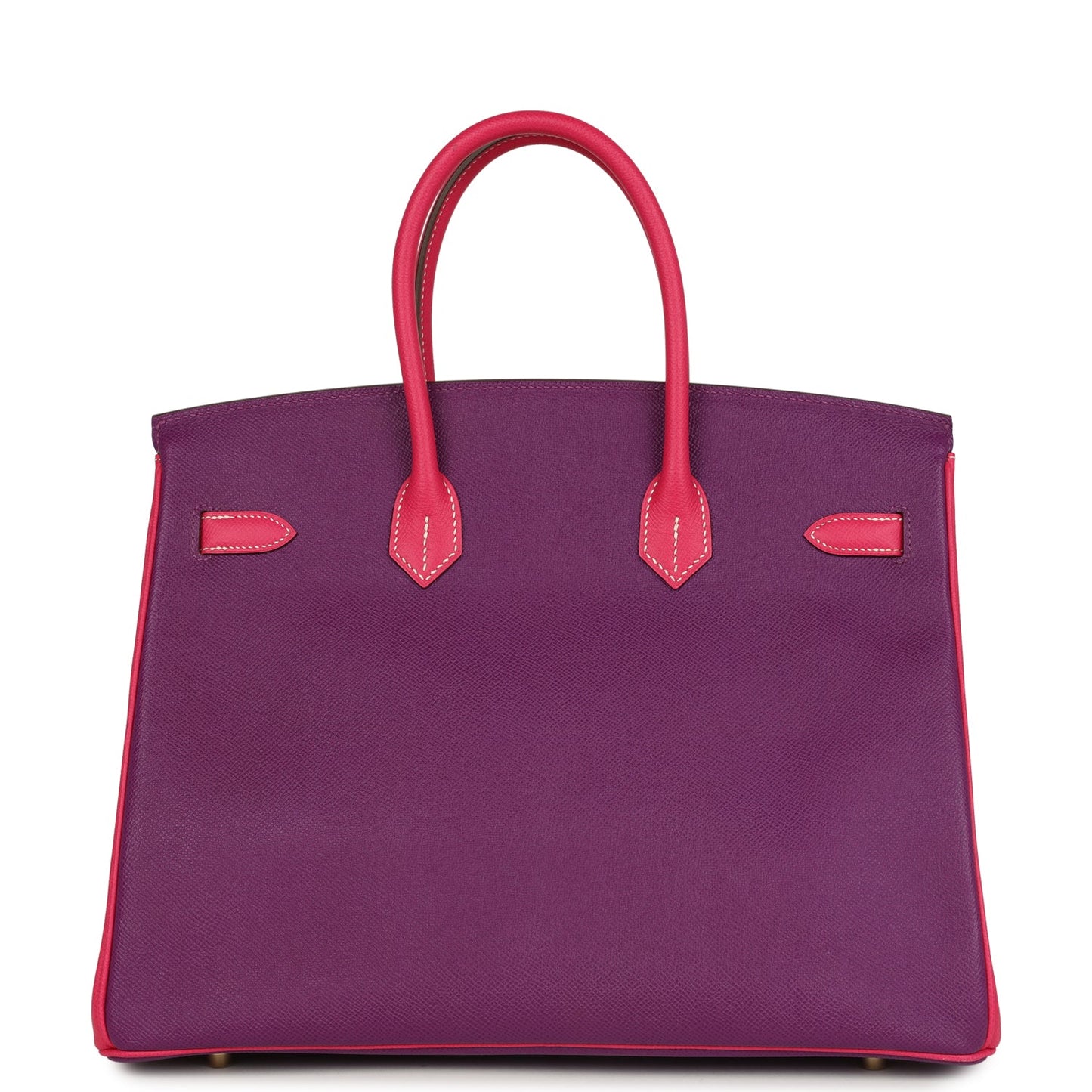 Hermes Special Order (HSS) Birkin 35 Rose Tyrien and Violet Epsom Gold Hardware