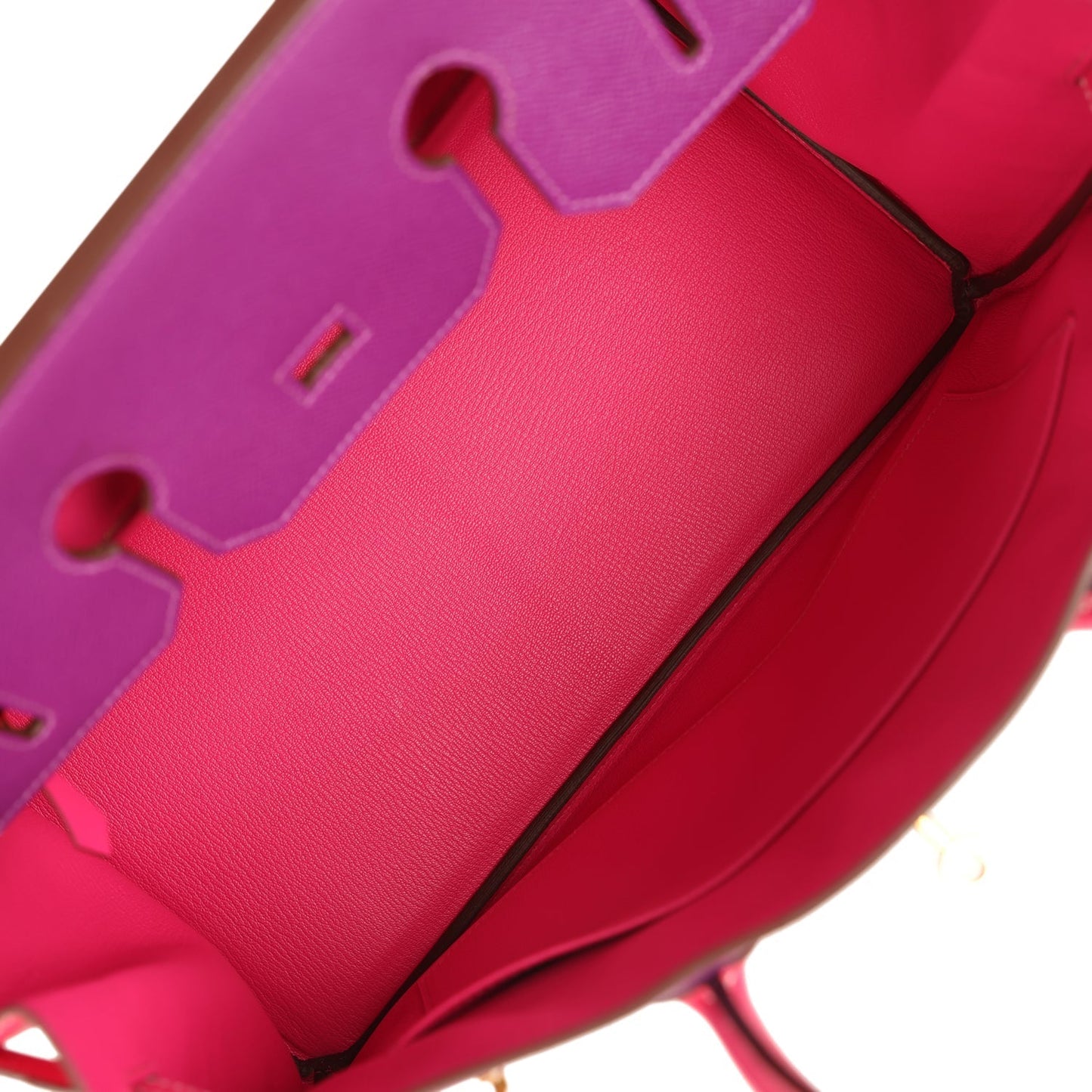 Hermes Special Order (HSS) Birkin 35 Rose Tyrien and Violet Epsom Gold Hardware