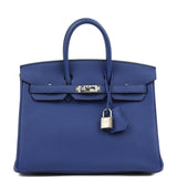 Hermes Birkin 25 Bleu Electric Togo Palladium Hardware