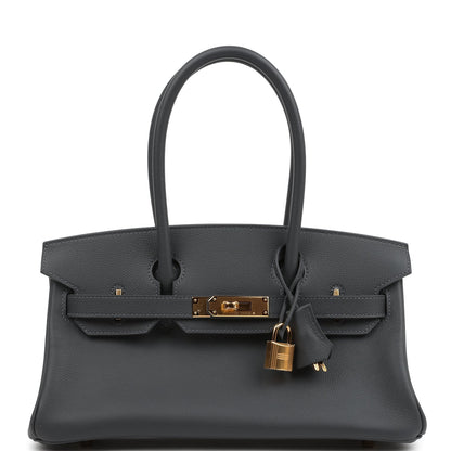 Hermes Shoulder Birkin Light 29 Ardoise Evercolor Gold Hardware