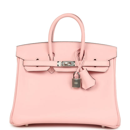 Hermes Birkin 25 Rose Sakura Jonathan Palladium Hardware