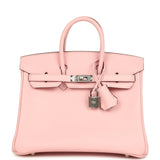 Hermes Birkin 25 Rose Sakura Jonathan Palladium Hardware