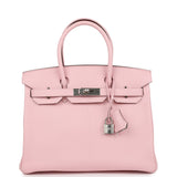 Hermes Special Order (HSS) Birkin 30 Rose Sakura Verso Chèvre Palladium Hardware