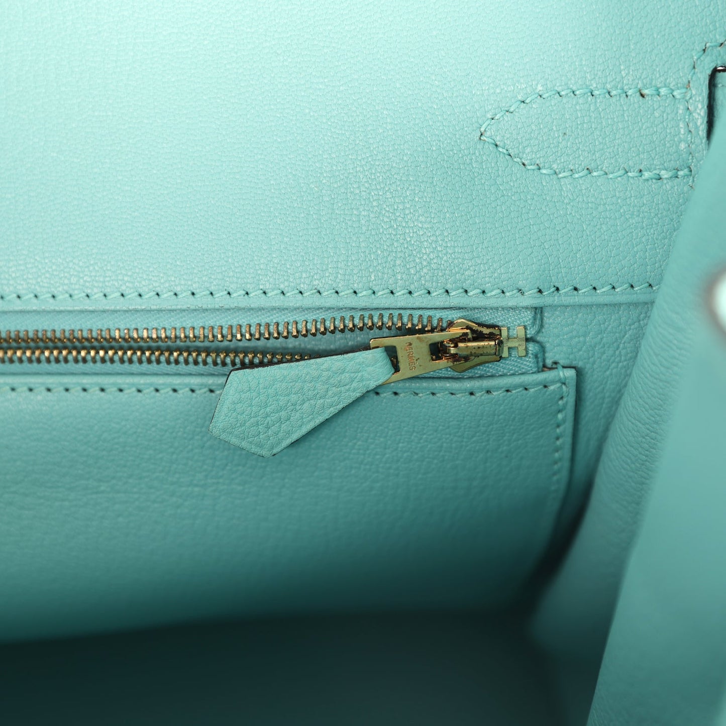 Hermes Birkin 35 Bleu Atoll Togo Gold Hardware