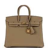 Hermes Birkin 25 Beige Marfa Togo Gold Hardware