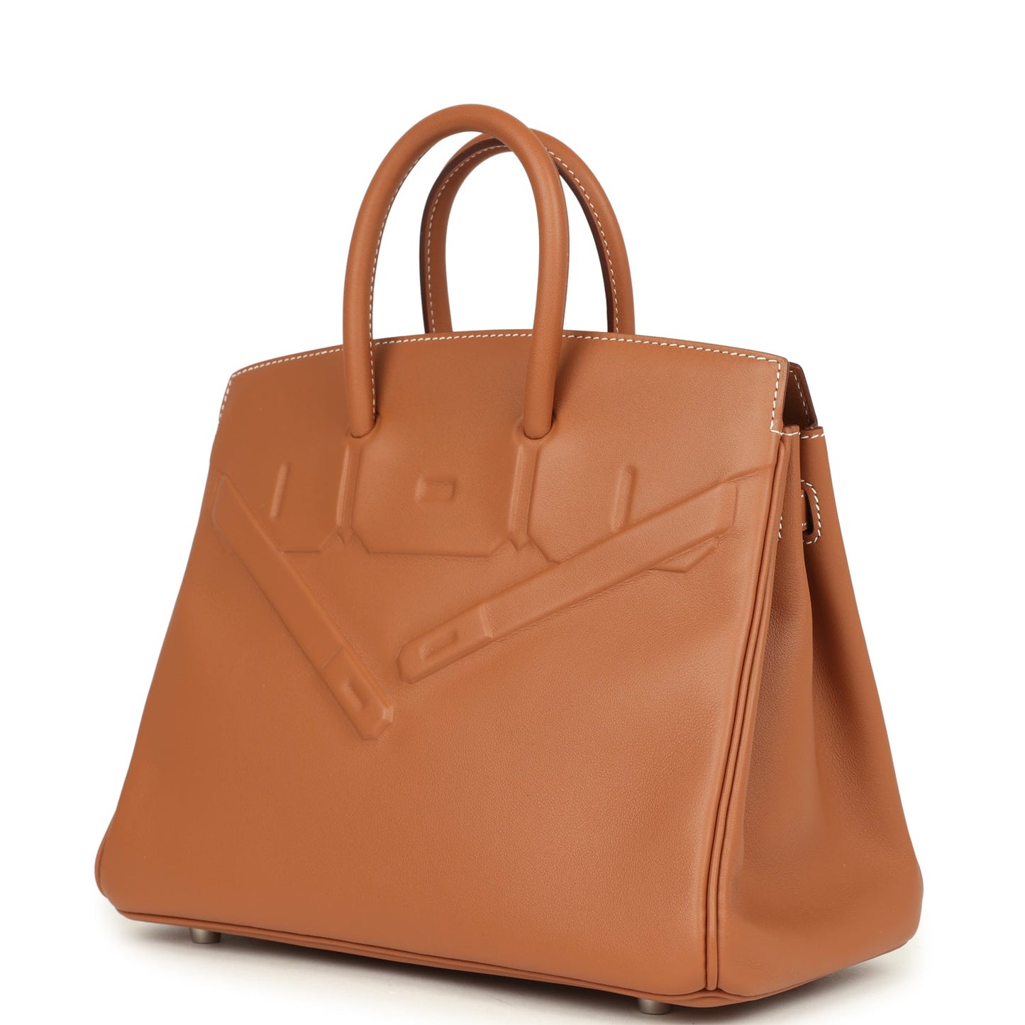 Hermes Birkin Shadow 25 Gold Swift Palladium Hardware