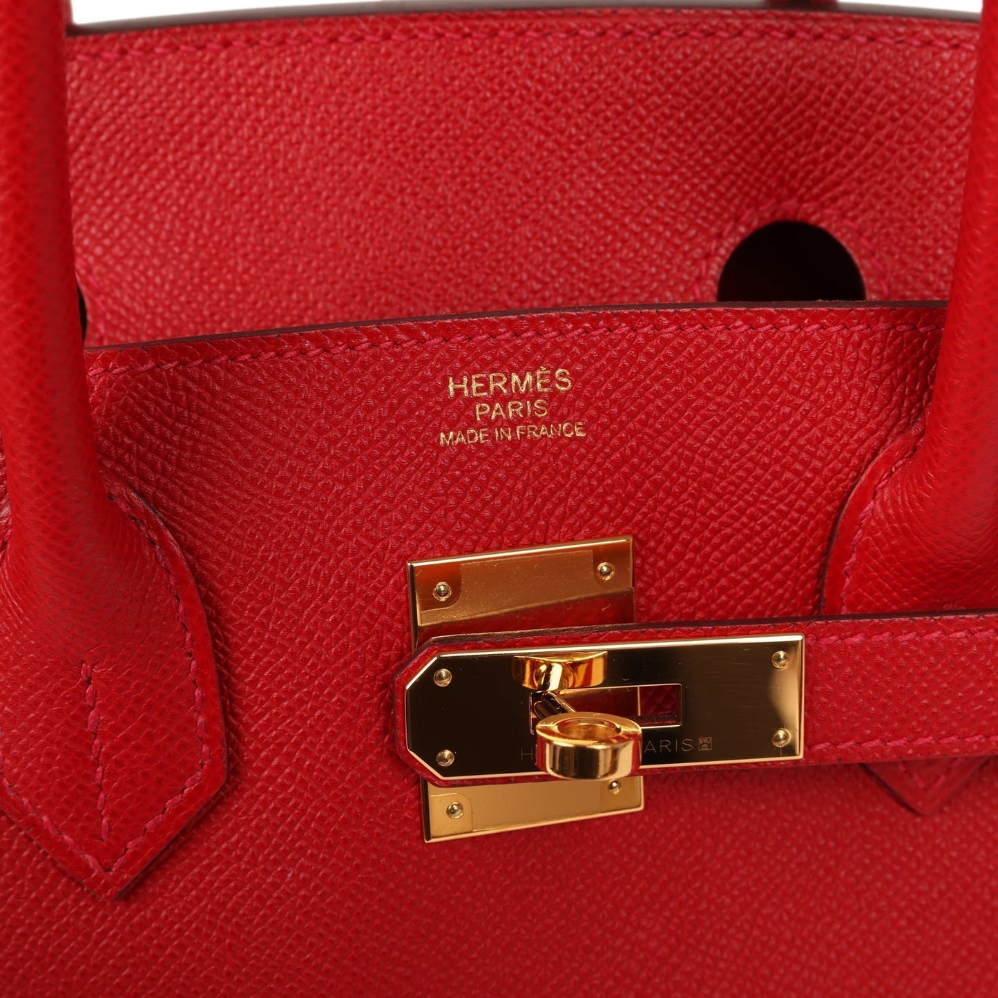 Hermes Birkin 30 Rouge Casaque Epsom Gold Hardware