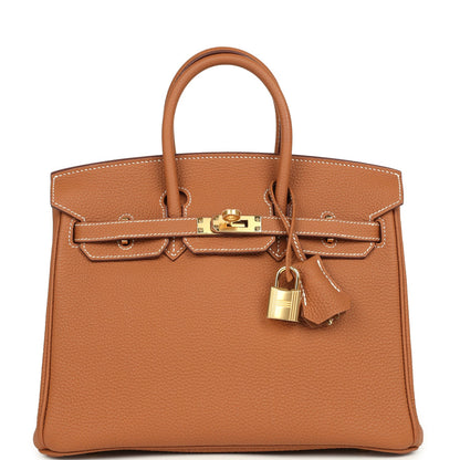 Hermes Birkin 25 Gold Togo Gold Hardware