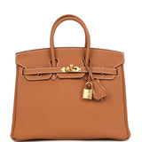 Hermes Birkin 25 Gold Togo Gold Hardware
