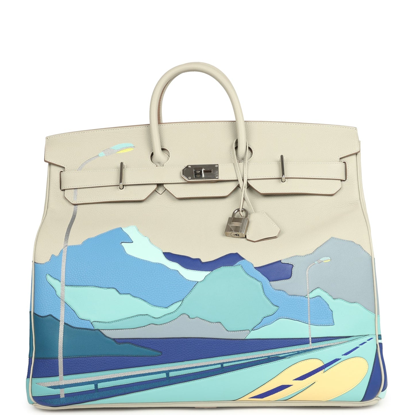 Hermes HAC Birkin 50 "Endless Road" Gris Perle Togo Palladium Hardware