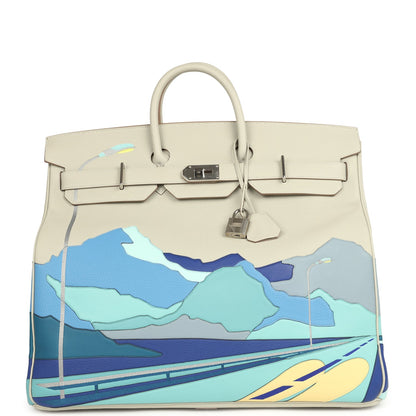 Hermes HAC Birkin 50 "Endless Road" Gris Perle Togo Palladium Hardware