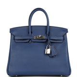 Hermes Birkin 25 Bleu Saphir Swift Palladium Hardware