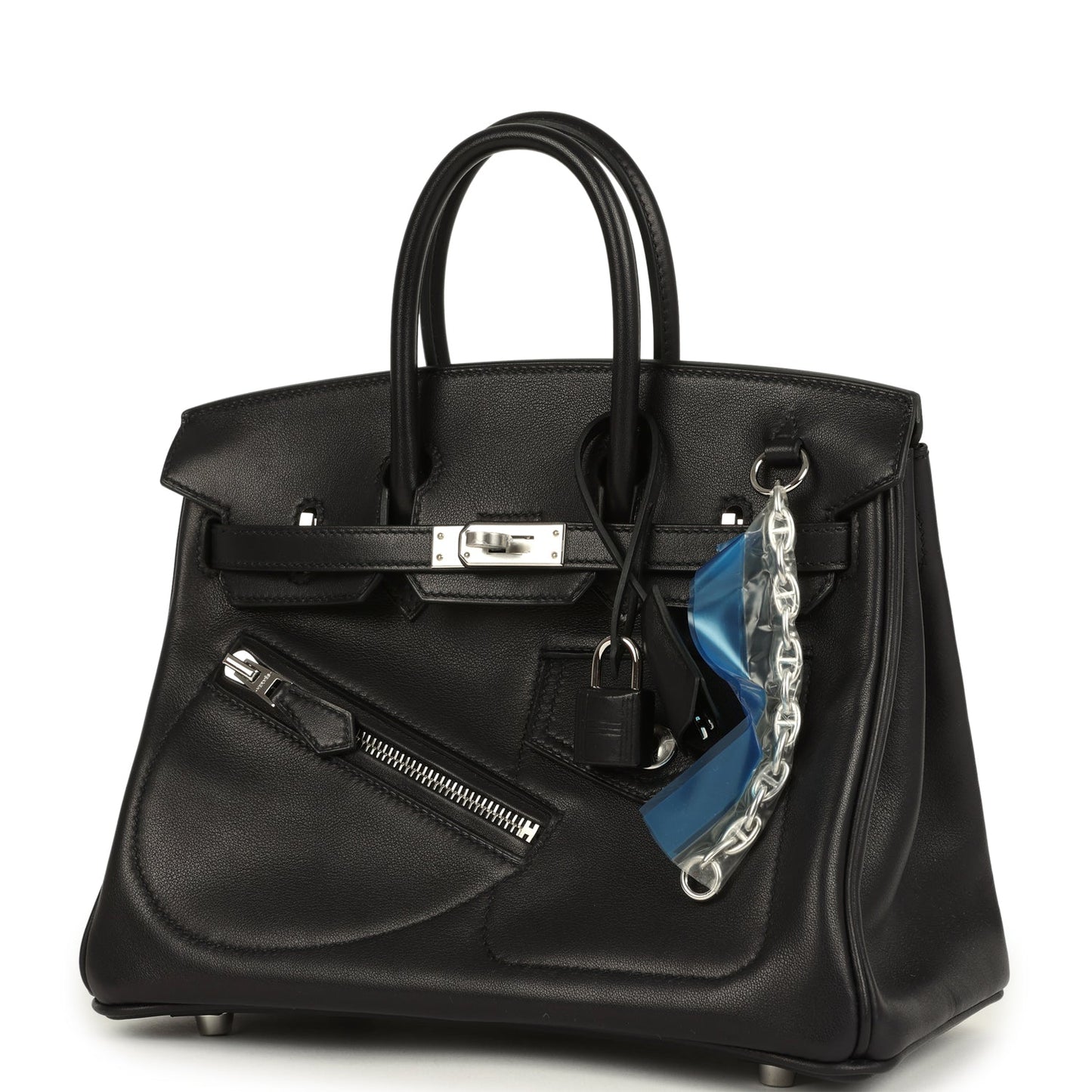 Hermes Limited Edition Birkin Rock 25 Black Volupto Palladium Hardware