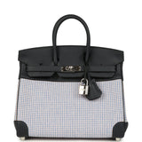 Hermes Birkin Quadrille 25 Caban Swift and Toile Palladium Hardware