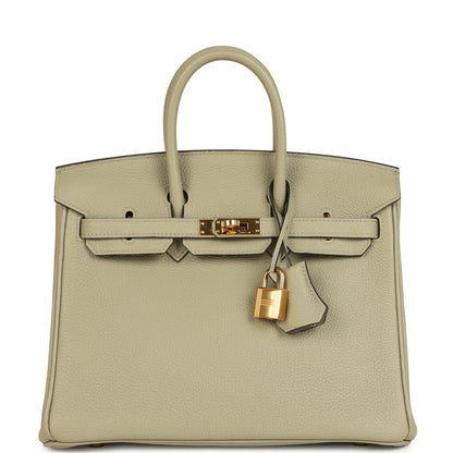 Hermes Birkin 25 Sauge Togo Gold Hardware