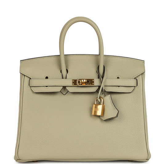 Hermes Birkin 25 Sauge Togo Gold Hardware