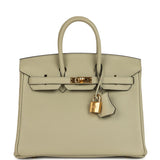 Hermes Birkin 25 Sauge Togo Gold Hardware
