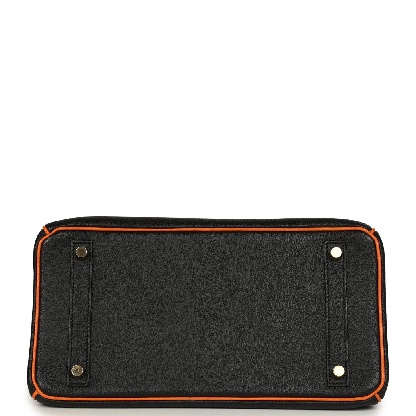 Hermes Special Order (HSS) Birkin 30 Black and Orange Chevre Brushed Gold Hardware