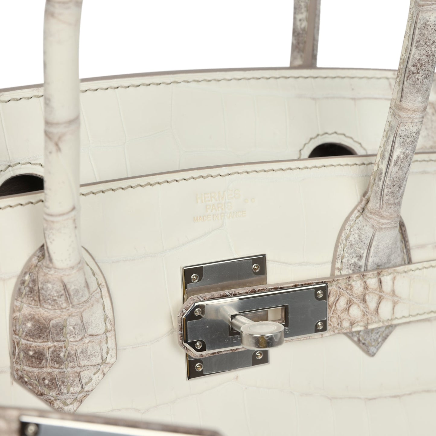 Hermes Birkin 30 Himalaya Niloticus Crocodile Palladium Hardware