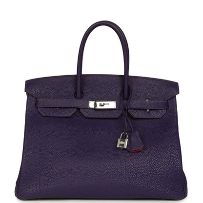 Hermes Special Order (HSS) Birkin 35 Violet Verso Togo Palladium Hardware