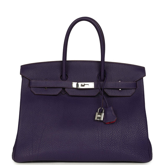 Hermes Special Order (HSS) Birkin 35 Violet Verso Togo Palladium Hardware