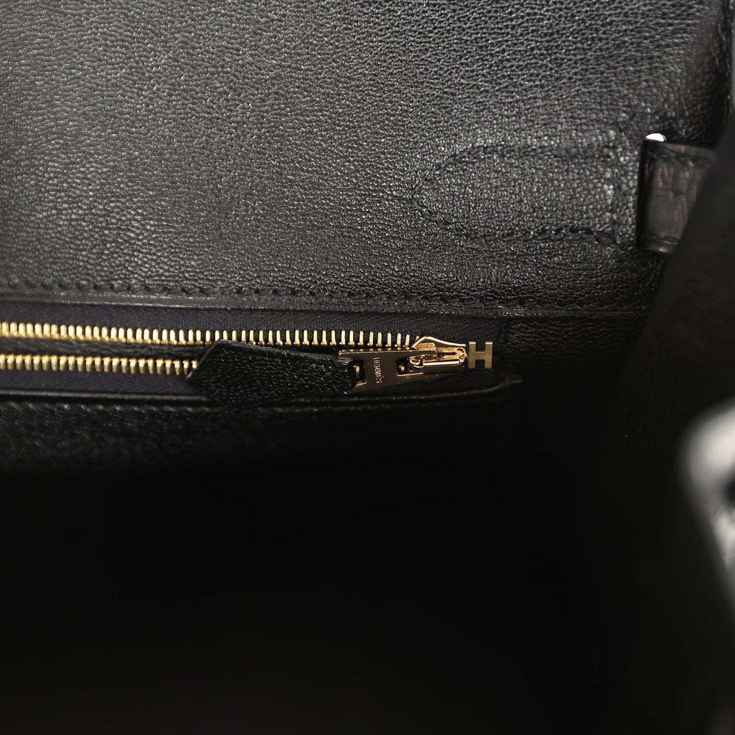 Hermes Birkin 30 Black Matte Porosus Crocodile Gold Hardware