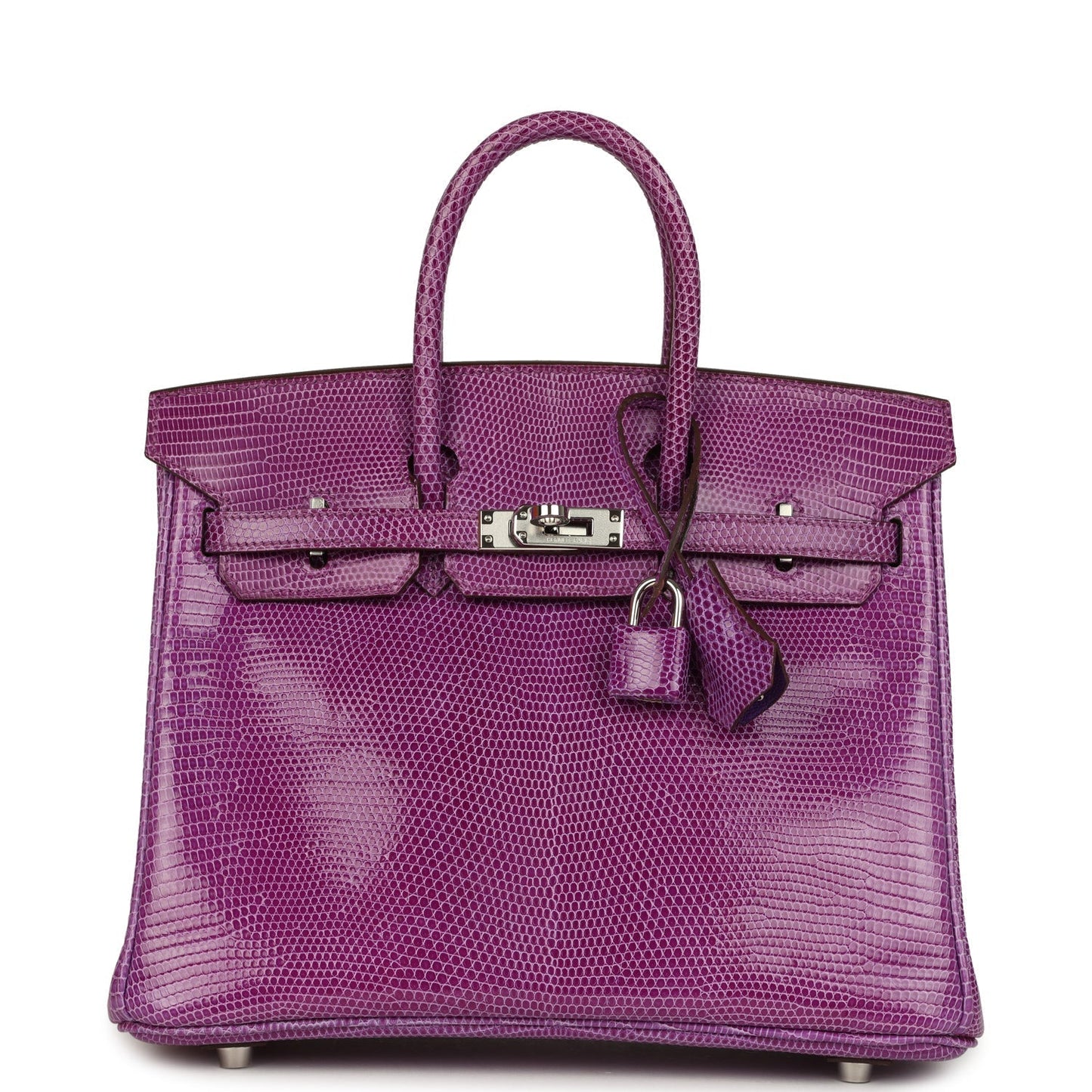 Hermes Birkin 25 Violet Varanus Niloticus Lizard Palladium Hardware