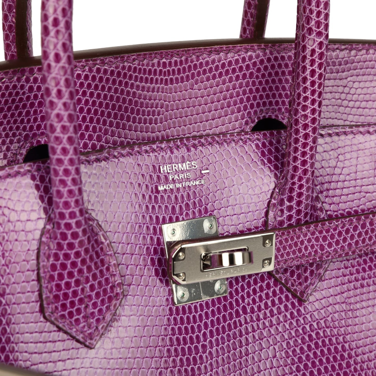 Hermes Birkin 25 Violet Varanus Niloticus Lizard Palladium Hardware