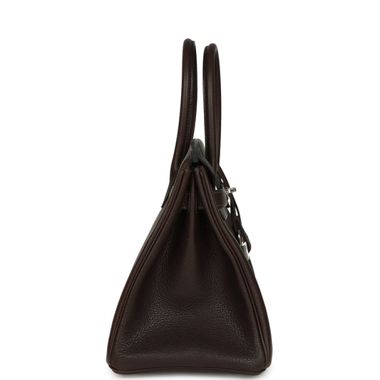 Hermes Birkin 30 Ebene Barenia Faubourg Palladium Hardware