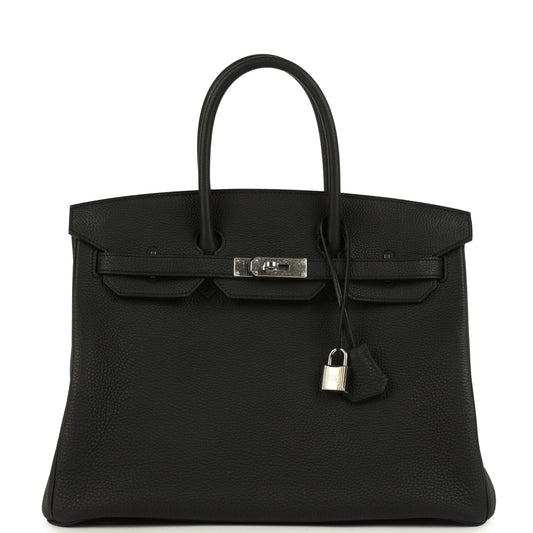 Hermes Birkin 35 Black Verso Togo Palladium Hardware