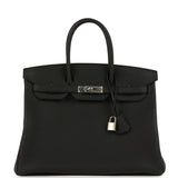 Hermes Birkin 35 Black Verso Togo Palladium Hardware