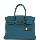 Hermes Birkin 30 Cobalt Togo Gold Hardware