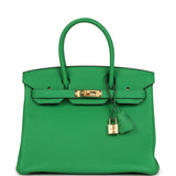Hermes Birkin 30 Bambou Togo Gold Hardware