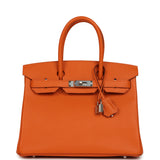 Hermes Birkin 30 Orange Epsom Palladium Hardware