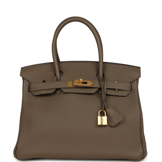 Hermes Birkin 30 Taupe Grey Togo Gold Hardware