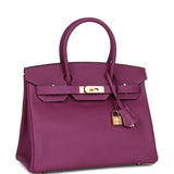 Luxury Hermes Birkin 30 Anemone Epsom Gold Hardware