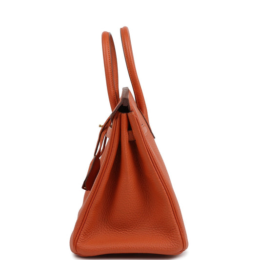 Hermes Birkin 25 Orange Togo Gold Hardware