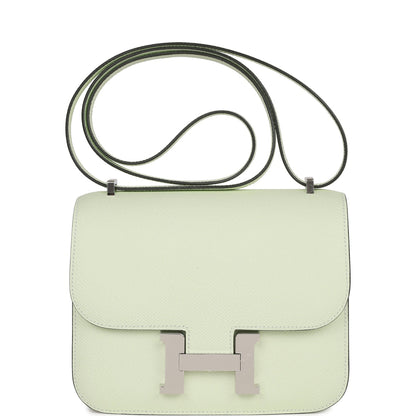 Luxury Hermes Constance 1-18 Vert Fizz Epsom Palladium Hardware