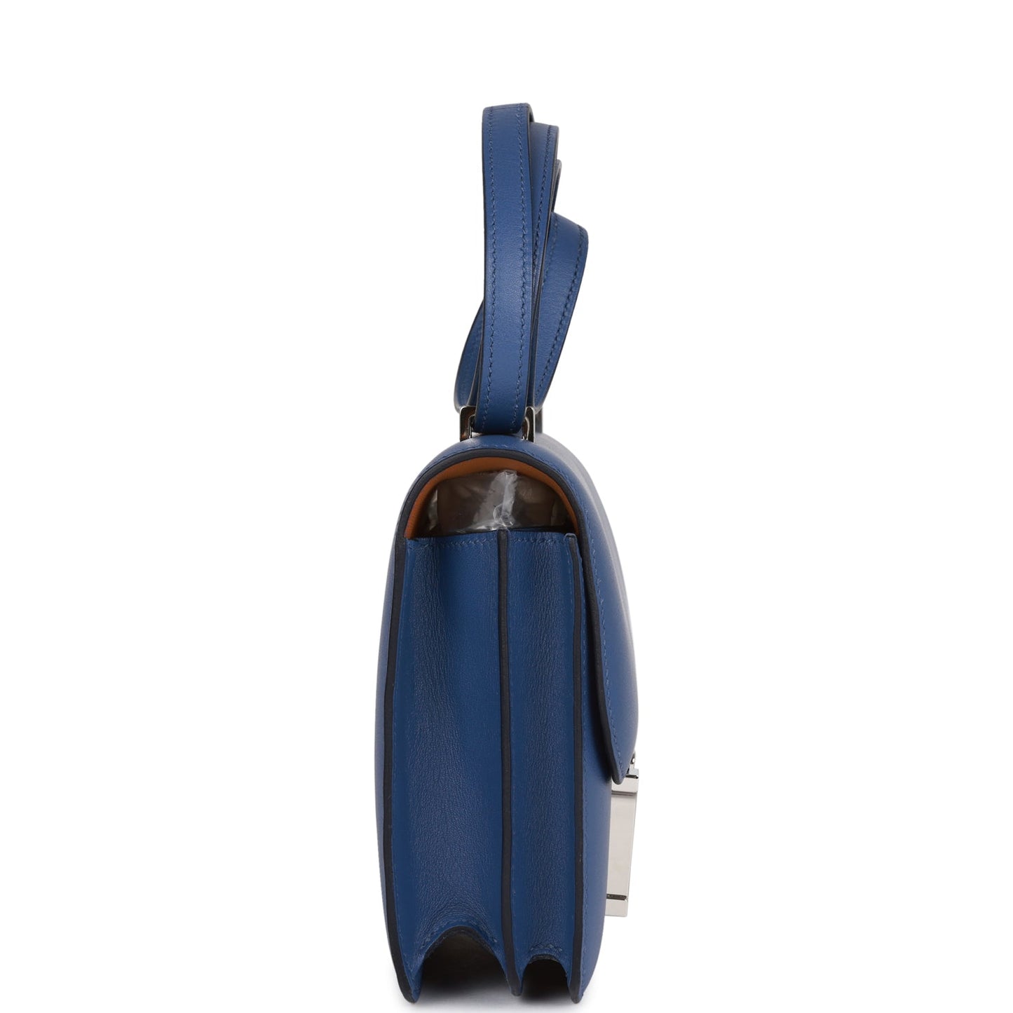 Luxury Hermes Constance 18 Bleu Brighton Verso Evercolor Palladium Hardware