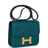 Luxury Hermes Constance 18 Vert Bosphore Evercolor Gold Hardware