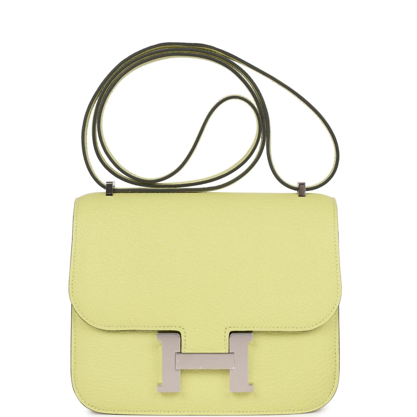 Luxury Hermes Constance 18 Jaune Bourgeon Chevre Palladium Hardware
