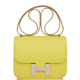 Hermes Constance 18 Lime Epsom Palladium Hardware