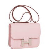 Luxury Hermes Constance 18 Rose Sakura Chevre Palladium Hardware