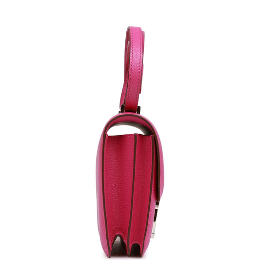 Luxury Hermes Constance 18 Magnolia Evercolor Palladium Hardware